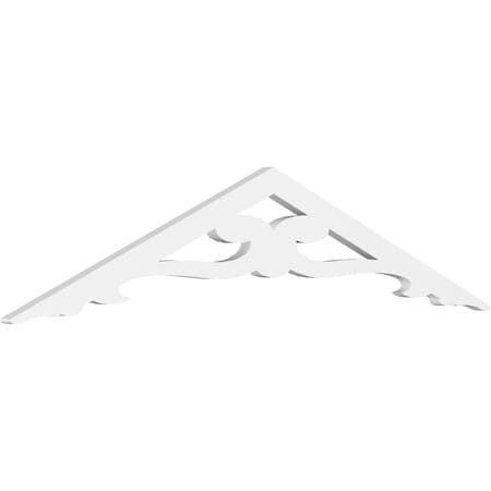 Ekena Millwork Pitch Brontes Architectural Grade PVC Gable Pediment, 48"W x 10"H x 1"P (5/12) GPP048X010X100BRO